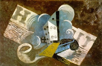 Rohr de journal 1915 kubistisch Ölgemälde